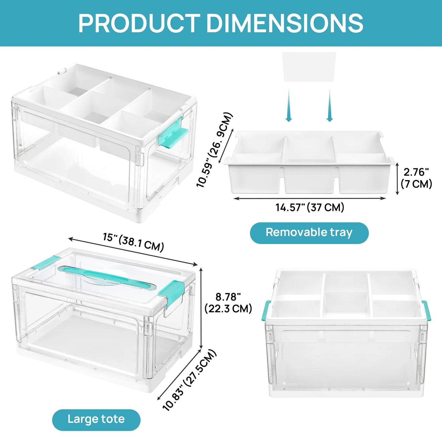 24QT Clear Craft Storage Bin