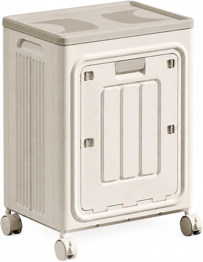 Rolling Laundry Hamper with Lid – Foldable Large Capacity Laundry Basket with Wheels for Bedroom, Bathroom & Laundry Room