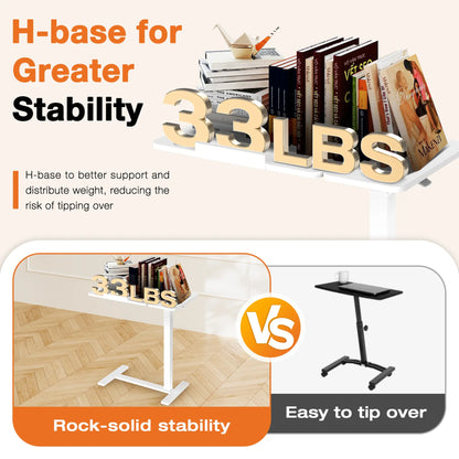 Mobile Standing Stand Up RollingLaptop PC Desks