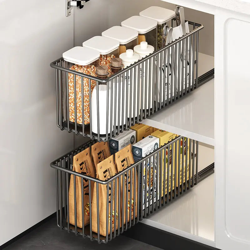 Pull-Out Cabinet Organizer Basket