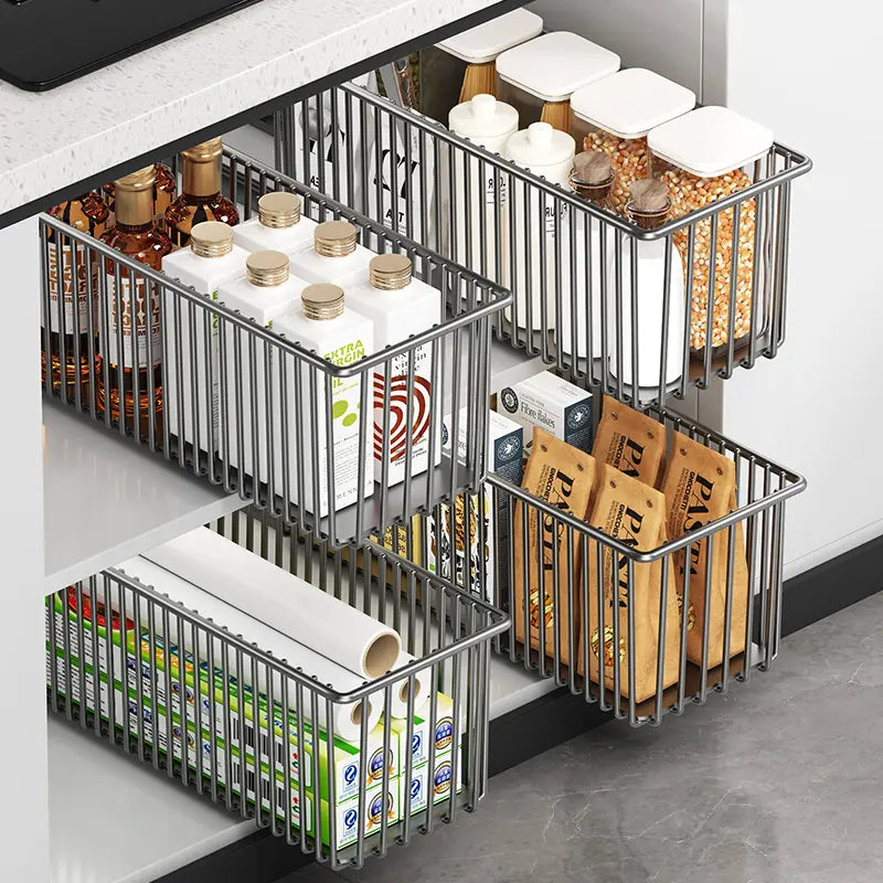 Pull-Out Cabinet Organizer Basket