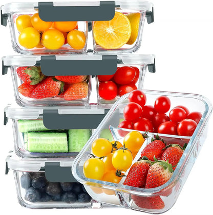 5-Pack (36oz) Borosilicate Glass Meal Prep