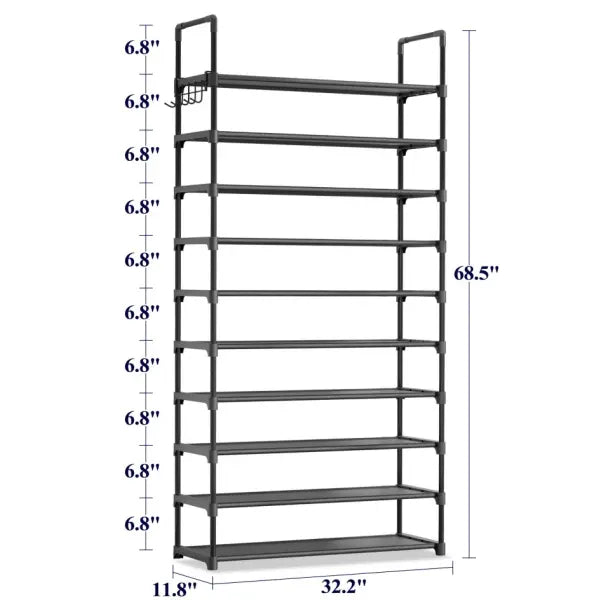 3-10-Tier Shoe Organizerwith Side Handles
