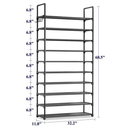 3-10-Tier Shoe Organizerwith Side Handles