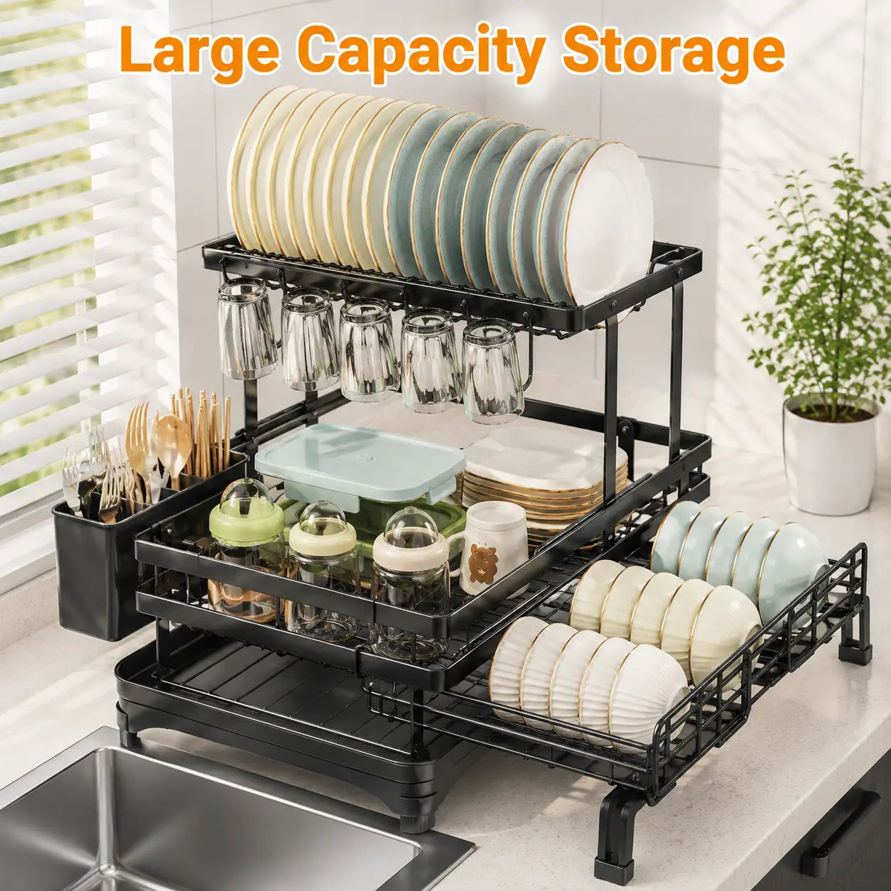 Foldable Over Sink DishDrying Rack