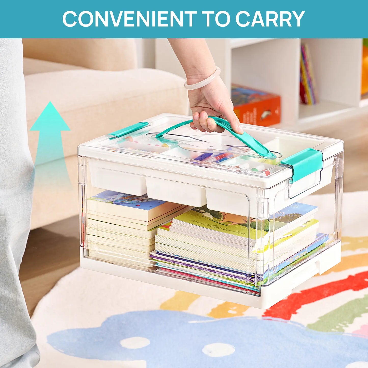 24QT Clear Craft Storage Bin