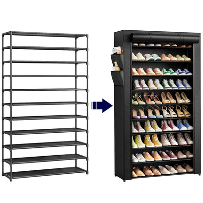 3-10-Tier Shoe Organizerwith Side Handles
