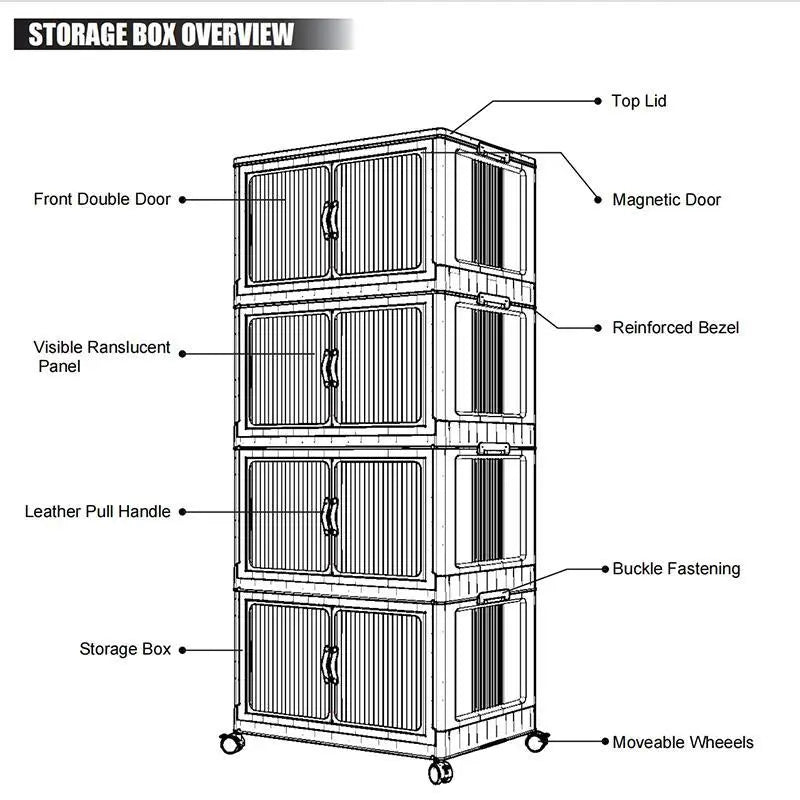 Foldable Storage Bins 128QT