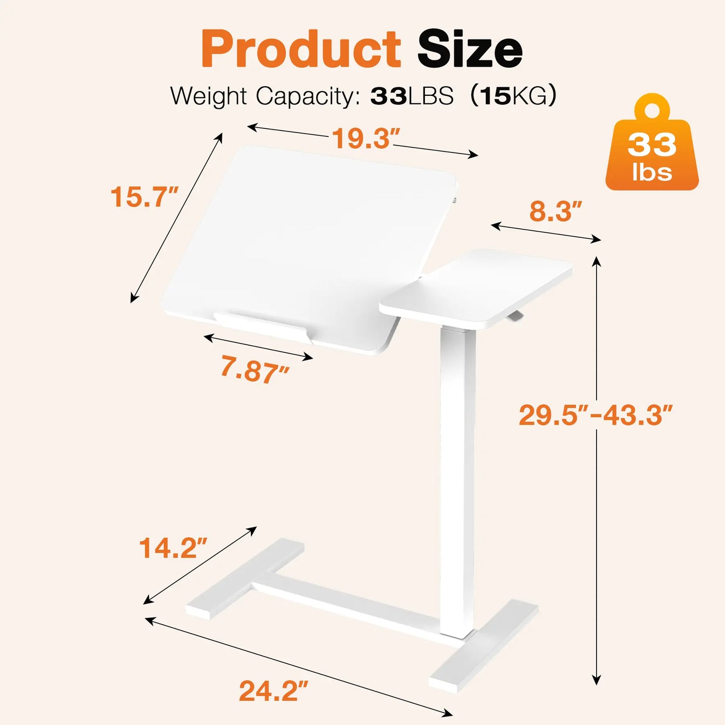 Mobile Standing Stand Up RollingLaptop PC Desks