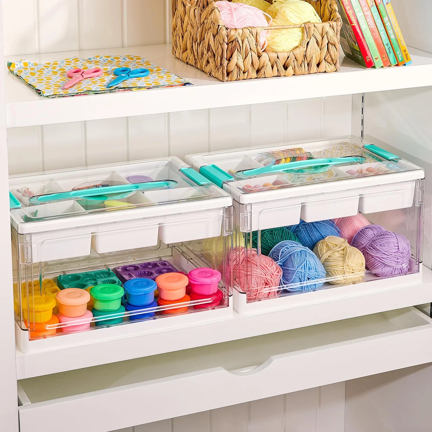 24QT Clear Craft Storage Bin