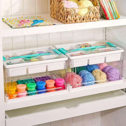 24QT Clear Craft Storage Bin