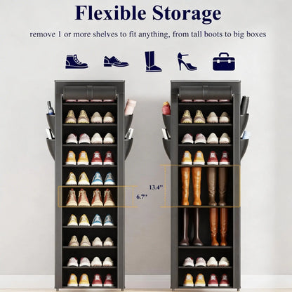 3-10-Tier Shoe Organizerwith Side Handles