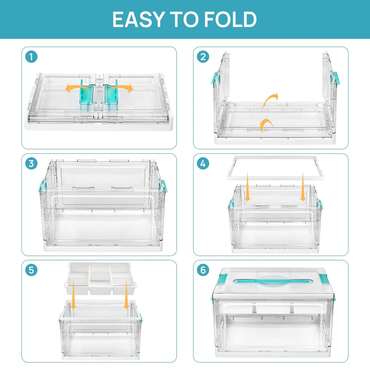 24QT Clear Craft Storage Bin